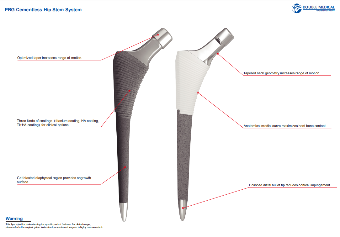 PBG Proximal Bone Growth Cementless Stem