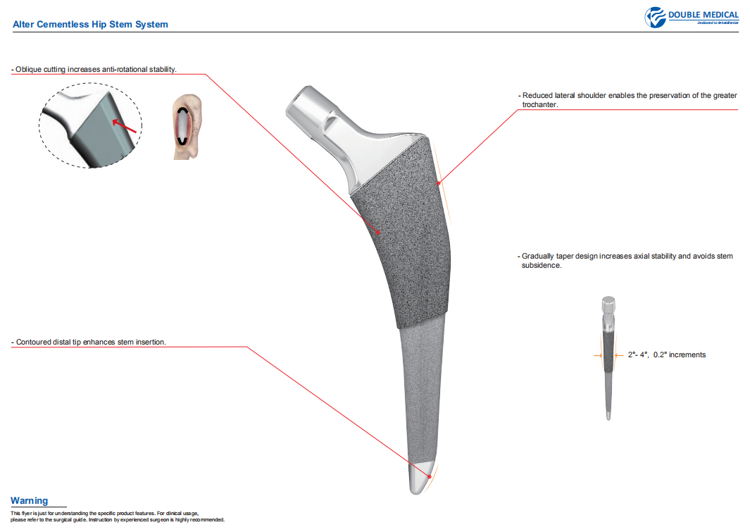 Alter Cementless Hip Stem