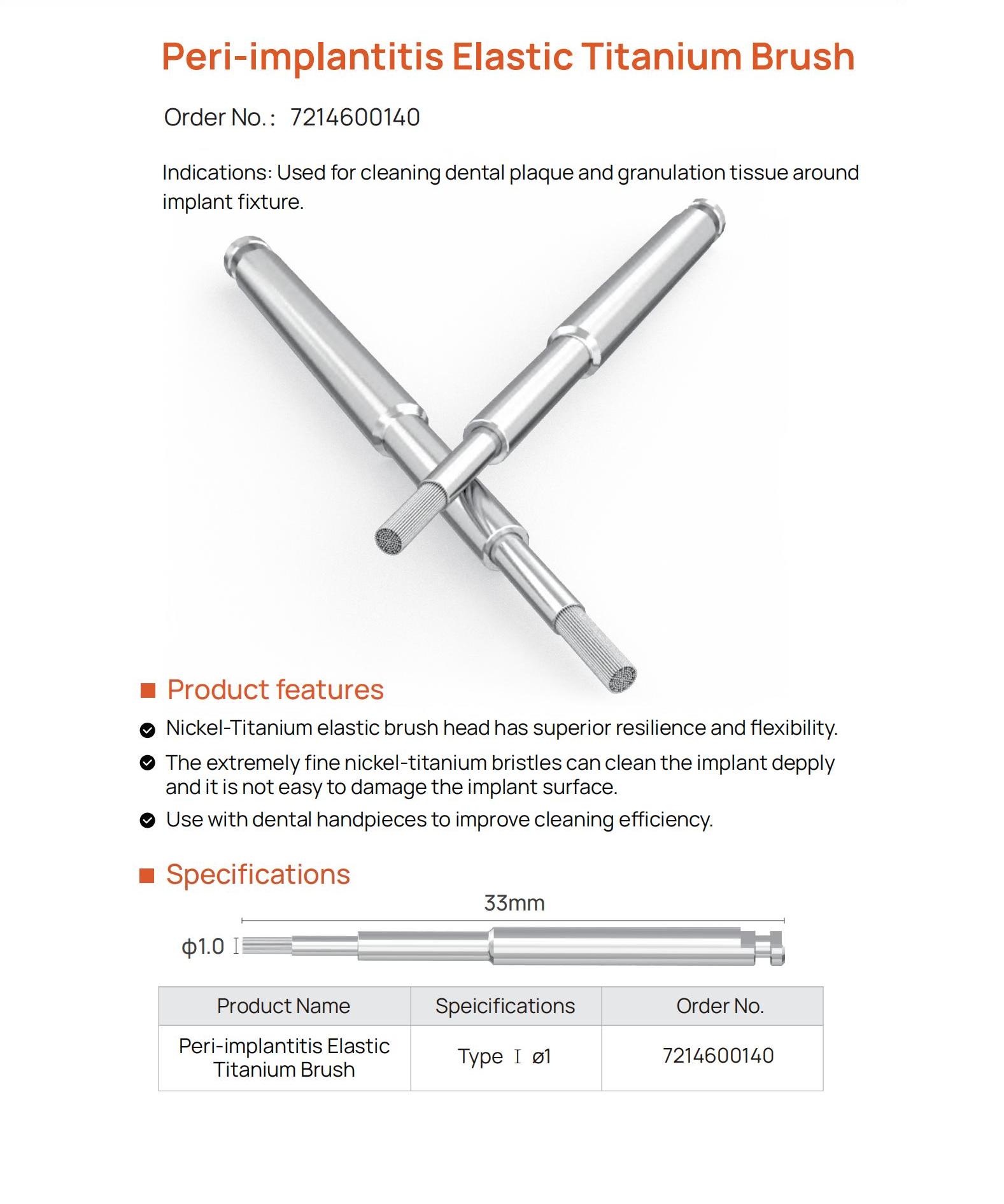 Peri-implantitis Elastic Titanium Brush