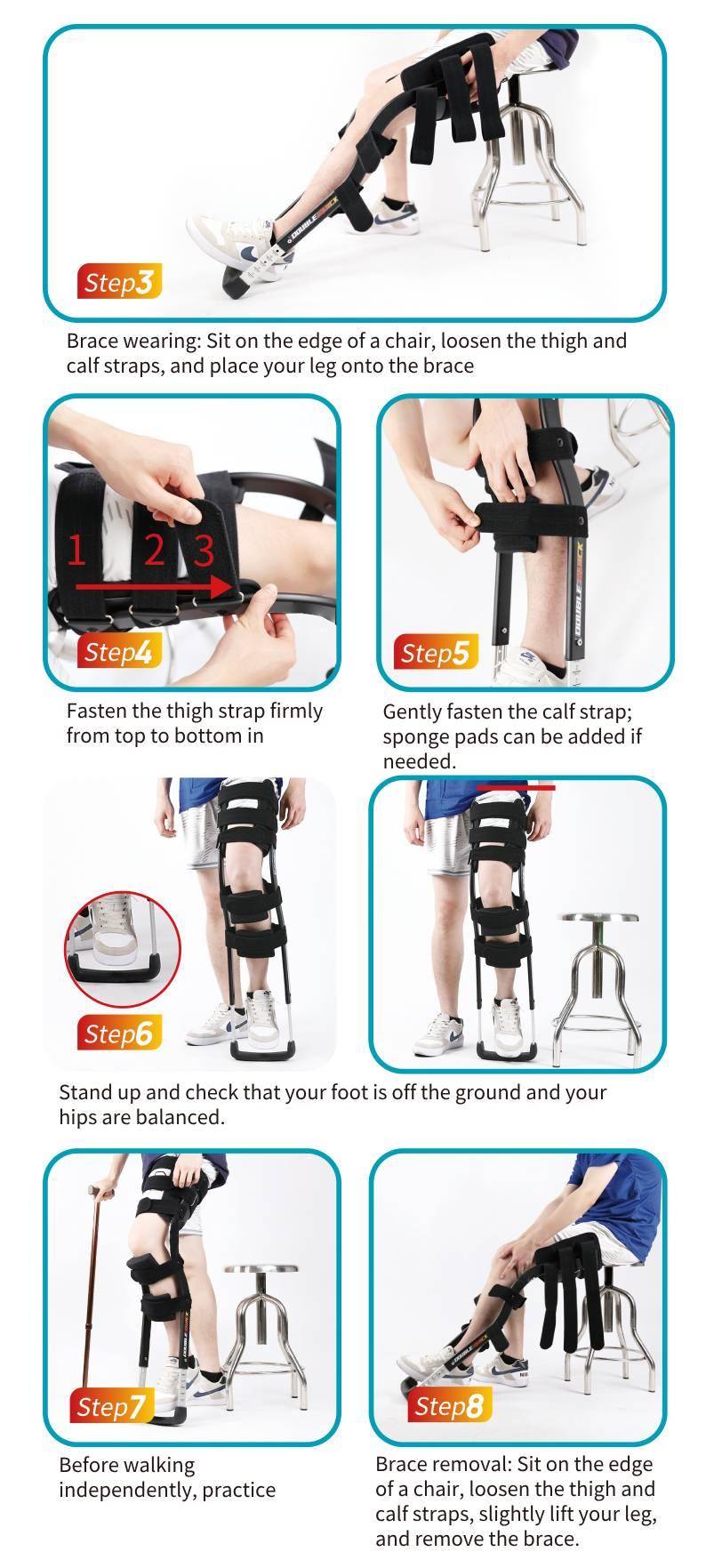 Single Leg assisted walking aids