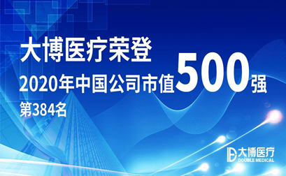 近日，《21世纪经济报道》（21数据新闻实验室）发布了最新的《2020年中国市值500强企业榜单》。该榜单公布了2020年上半年中国上市公司的市值排名。榜单中涵盖多家医疗领域企业，其中大博医疗凭借其突出的综合实力成功入选，位列第384位。.